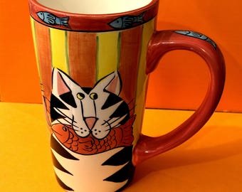 CANDACE REITER CATZILLA Collection 'fish in Mouth Cats