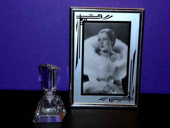 1930's Art Deco  CRYSTAL PERFUME BOTTLE - Mint Co… - image 3