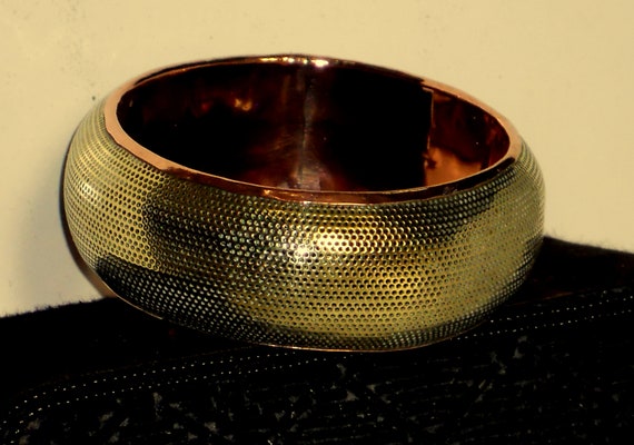 1970's Stackable Solid Brass/Copper BANGLE BRACEL… - image 6