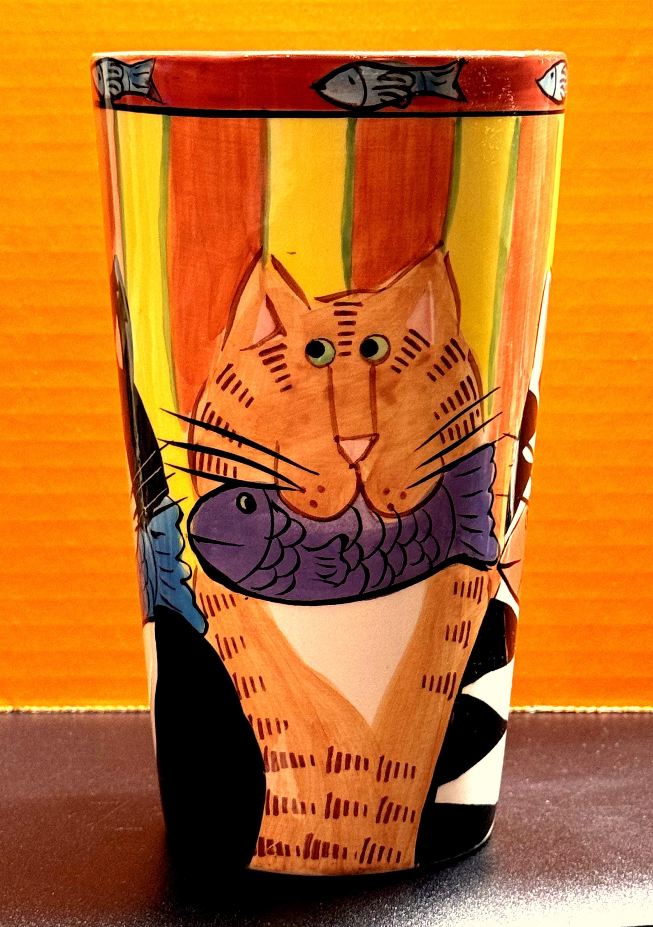 CANDACE REITER CATZILLA Collection 'fish in Mouth Cats