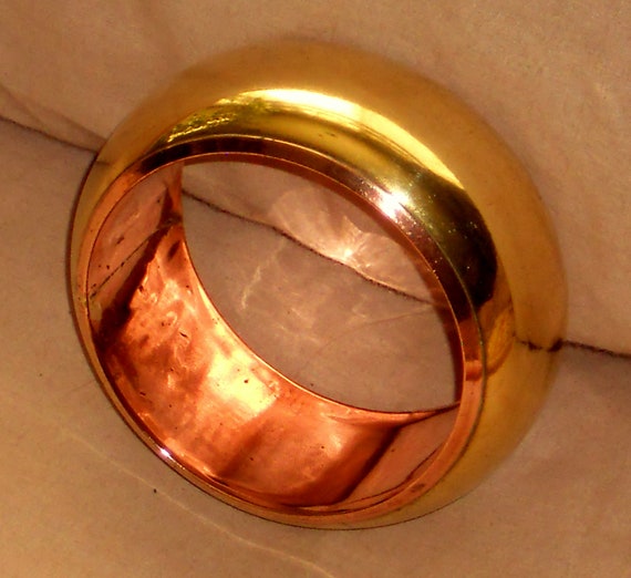 1970's Stackable Solid Brass/Copper BANGLE BRACEL… - image 7