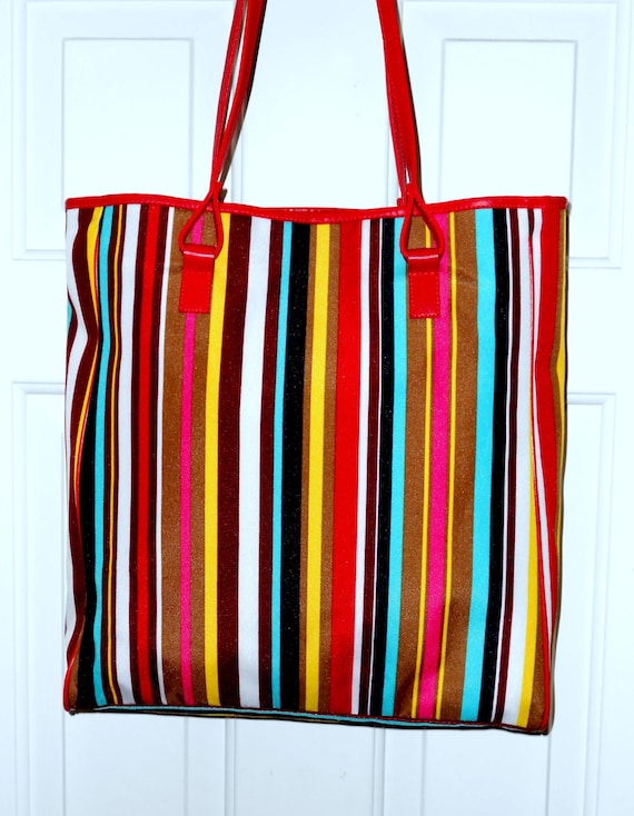 LANCOME Striped Canvas TOTE BAG – Ideal For Travel