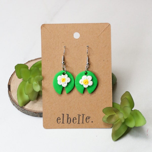 Lily Pad Clay Earrings