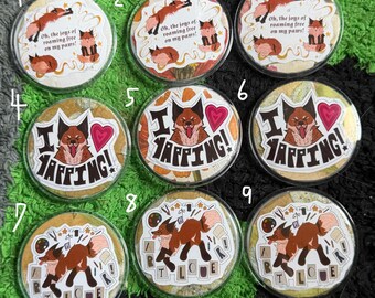 Red Fox Furry Pins!
