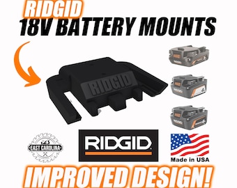 Ridgid 18v Battery Mount IMPROVED Design / Shop Organization