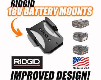 Ridgid LOCKING 18v Battery Mounts! / Shop Organization