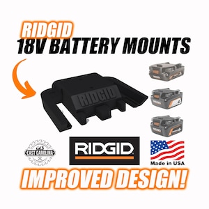 Ridgid 18v Battery Mount IMPROVED Design / Shop Organization