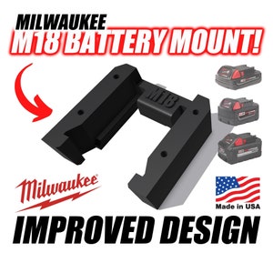 Milwaukee Tools IMPROVED M18 Battery Holder Mount/Hanger