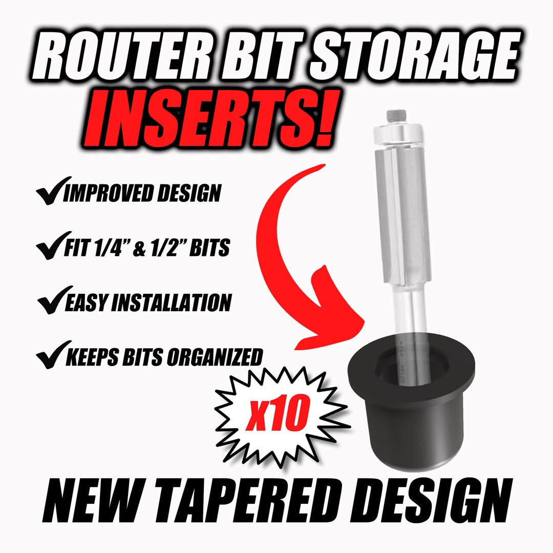 Router Bit Storage Inserts / Fits 1/4 and 1/2 Bits Etsy