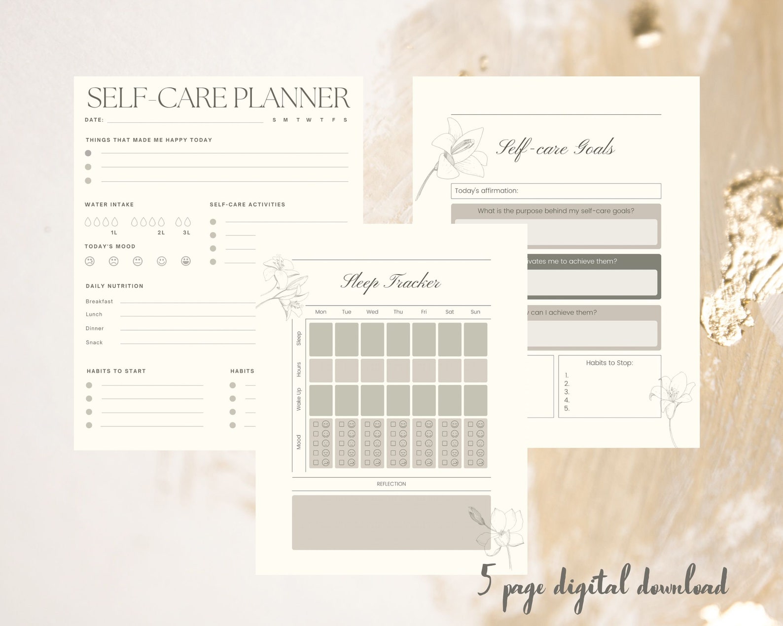 Self-care Planner Self Love Journal Tracker Wellness Planner - Etsy