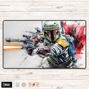 Ruthless Tracker - SWU Krabbeldecke - 60cm x 35 cm oder 80cm x 15,5 Zoll - Brettspiel TKG Matte, Kartenspielmatte oder Schreibtischmatte