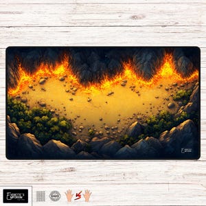 Mountain - MTG Playmat - 24&quot; x 14&quot; or 31.5&quot; x 15.5&quot; inches - Board Game Mat, Card Game Mat or Desk Mat