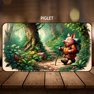 El cerdo aventurero - Tapete de juego TCG - 22" x 12" pulgadas - Tapete para juego de mesa o juego de cartas
