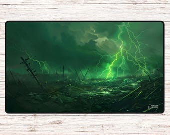 Rad Storm, Man vs Nature - TCG Playmat or Desk Mat (24" x 14" or 31.5" x 15.5")