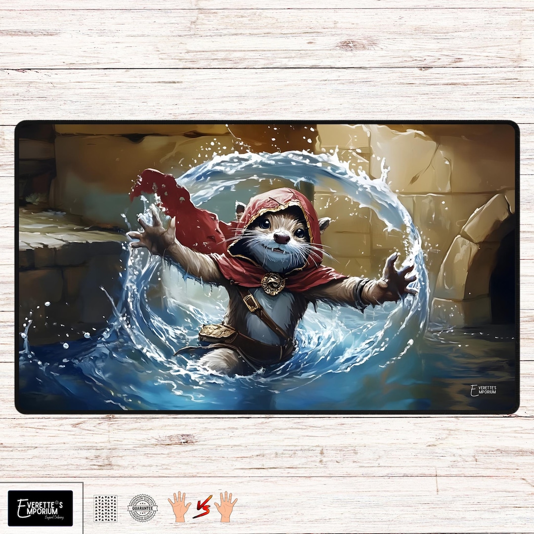 Otter Wizard, Furry Caster - MTG Playmat - 24