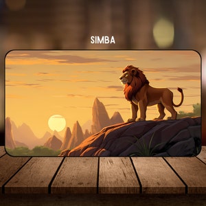 King of the Lions - Tapete de juego TCG - 22" x 12" pulgadas - Tapete para juego de mesa o juego de cartas