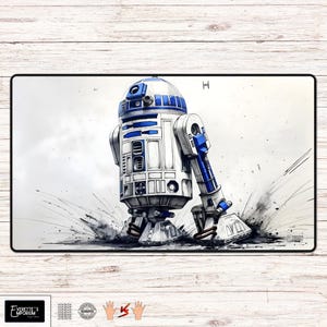 Galaktischer Begleiter - SWU Spielmatte - 60cm x 39 cm oder 80cm x 15,5" - Brettspiel TKG Matte, Kartenspiel Matte oder Schreibtischmatte