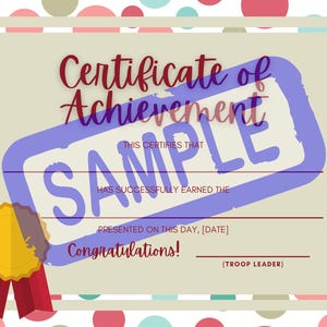 Girl Scout Award and Recognition Certificate Pack | Editable & Printable
