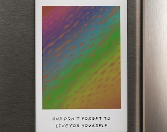 Imán de nevera arcoíris con afirmación positiva, imán inspirador para taquilla, decoración estilo Polaroid para el hogar y la oficina.