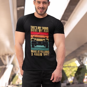 Men Short Sleeve Tee, 4x4 T-shirt, Shirt for him, 4x4 apparel, retro sunset shirt, shirt for off-road, 4x4 enthusiasts shirt, Men Soft Shirt