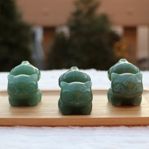 Green Aventurine Bulbasaur Carving