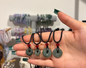 Burmese Donut Jade String Necklace