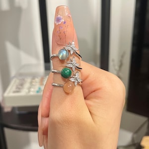 Butterfly Crystal Rings