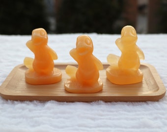 Yellow Calcite Charmander Carvings
