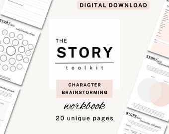 Printable Character Brainstorming Workbook | Character Workbook | Novel Plotting | Writing Tools | NaNoWriMo 2023 | Goodnotes Compatible