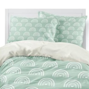 Mint Rainbow Bedding, Girls Bedding, Rainbow Comforter, Boho Rainbow, Boho Rainbow Comforter, Girls Comforter, Girls Bedroom, Boho Bed Set