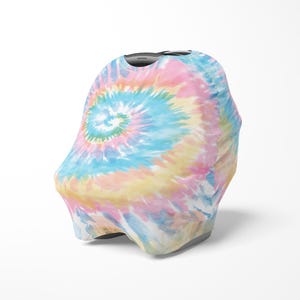 Pokrowiec na siedzenie samochodowe tie dye, pokrowiec do karmienia, pokrowiec na krzesełko do karmienia, pokrowiec na kota na zakupy, pokrowiec na dziecko, pokrowiec na siedzenie dla dziecka, prezent na baby shower, tie dye dla dziecka