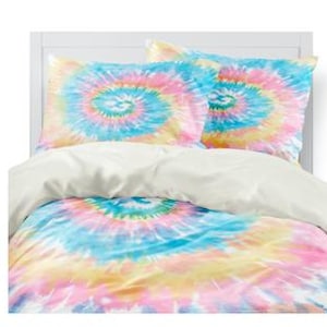 Tie Dye Comforter, Tie Dye Bedding, Tie Dye Bed Set, Tie Dye Bedding Set, Tie Dye Bedroom, Tie Dye, Tie Dye Decor, Tie Dye Duvet, Kids Room