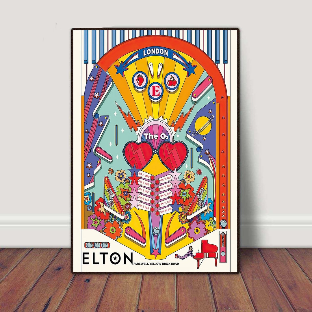 Elton John London Tour 2023 Poster Portrait Etsy