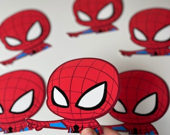 Lindas pegatinas de araña espía / Pegatinas de superhéroe espía / Pegatinas impermeables de araña y amigos / Pegatinas de espionaje / Calcomanía de vinilo para ventana resistente a los rayos UV.