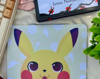 Alfombrilla de ratón de Pikachu de Pokémon, para gamers, regalo, estilo años 90, adorable y divertida, Pikachu kawaii