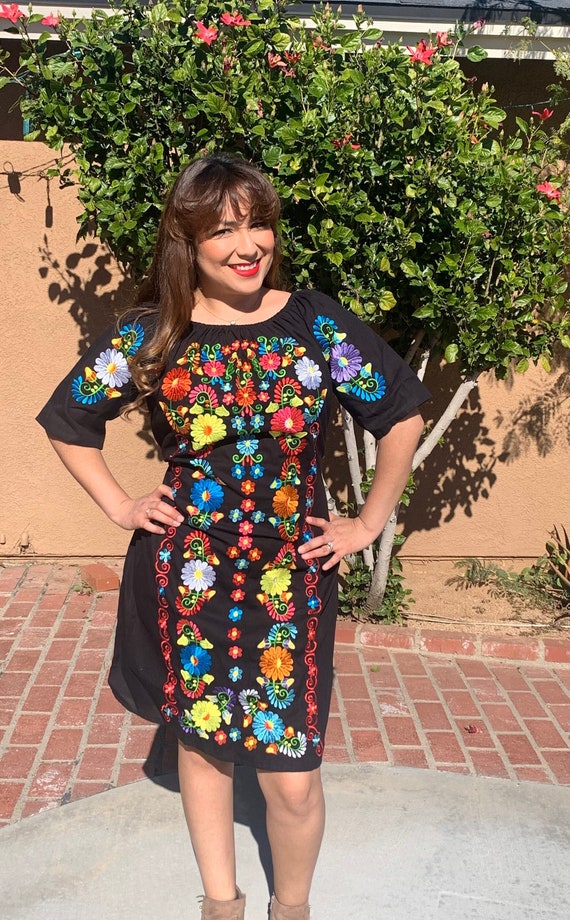 sachin and babi light blue dress Authentic Mexican Dresses