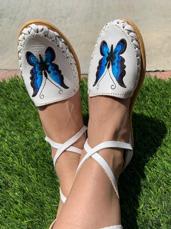 Women Mexican Huaraches/leather Huarache Sandals/butterfly