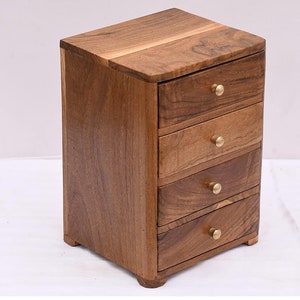 Celestial houten bureau-organizer: tarot- en sieradendoos, massief hout