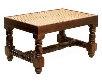 Handcrafted Wood Stool for Stylish Seating and Decor Cane Wood