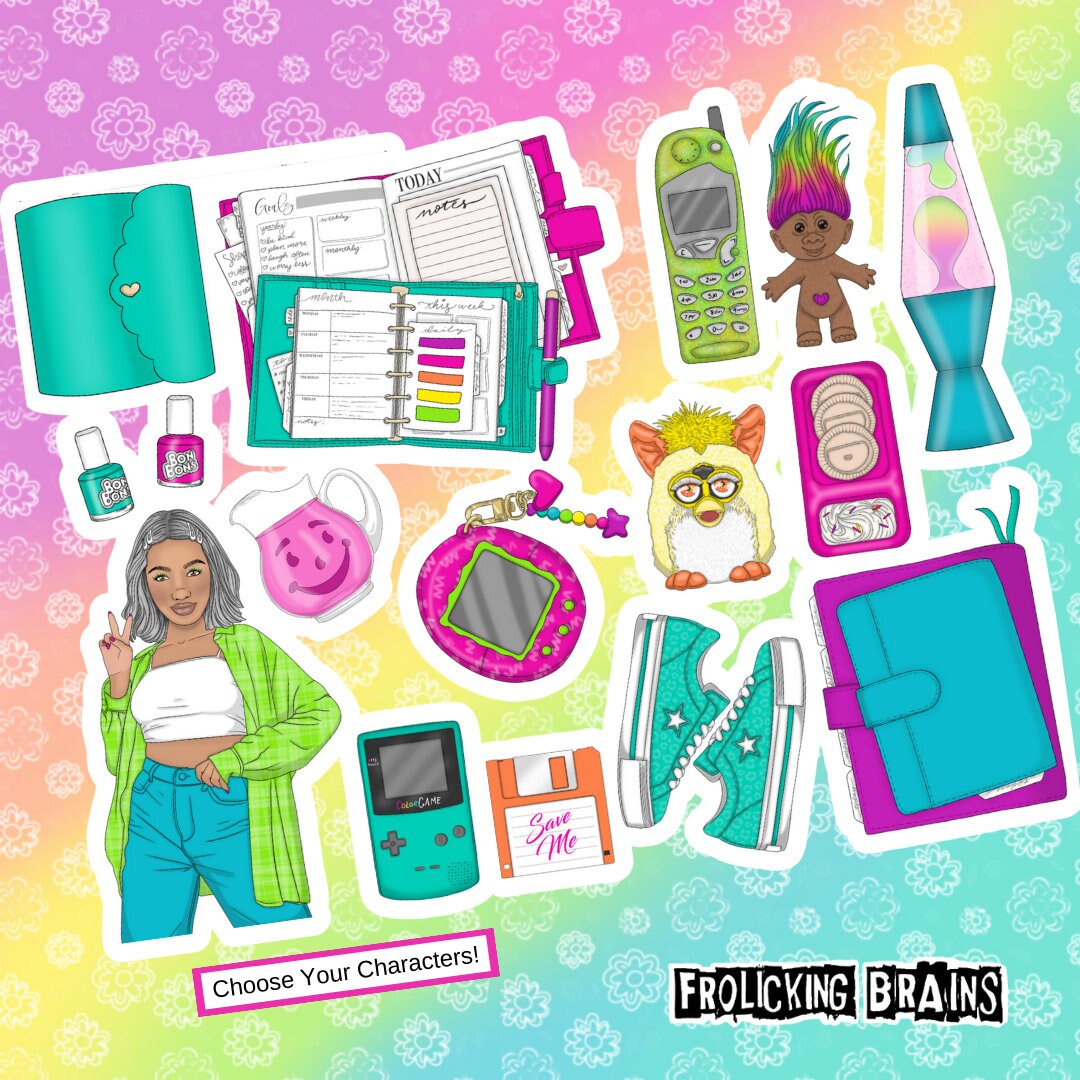 2K Brights Planner Babe Die Cut Sticker Pack - Etsy
