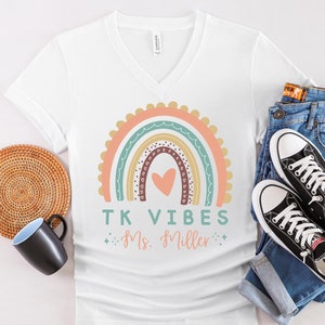 tk teacher shirt v neck tk teacher tshirt tk teacher gifts tk vibes shirt tk first day tk teacher valentine shirt transitional kindergarten