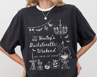 Halloween Bachelorette Shirt: Custom Witchy Bach Tee, Spooky Bridal Party