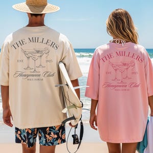 Honeymoon Club Shirt Custom Couples Honeymoon Vacation T-shirts Comfort Colors Mr and Mrs Tee Honeymoon Gift For Newlywed Just Married Shirt
