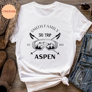 Ski Family Vacation Shirt, Apres Ski Shirt, Ski Season Shirt, Custom Family Matching Tee, Sibling Matching Outfit, Ski Vacation 2023 T-Shirt
