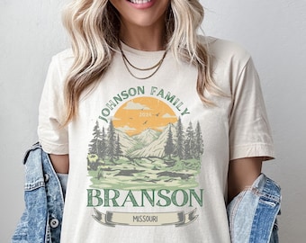 Camisa Branson Missouri, camisa de vacaciones familiares Branson, trajes a juego familiares, camiseta personalizada a juego familiar, camiseta de vacaciones familiares 2024