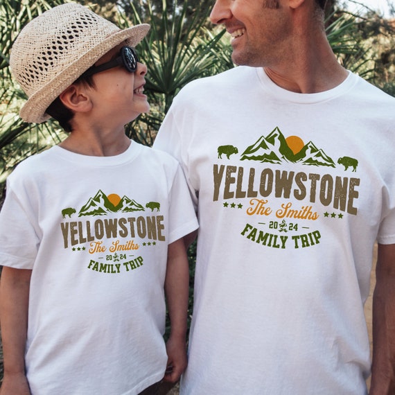 Personalized Yellowstone Family Trip Shirt: Matching Vacation Tee