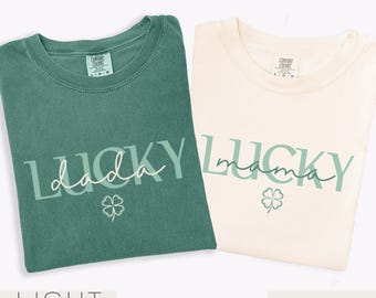 Lucky Mama Lucky Dad Shirt: St. Patrick’s Day Family Birthday Tees