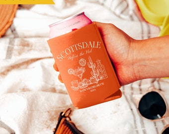 Scottsdale Bachelorette Can Cooler, Desert Cactus Party Favor