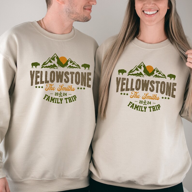 Personalized Yellowstone Family Trip Shirt: Matching Vacation Tee image 4