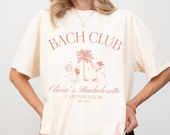 Cabo Bachelorette Party Shirts Cocktail Club Bach Cabo San Lucas Bachelorette Shirts Beach Bach Bash Personalized Luxury Bachelorette Merch